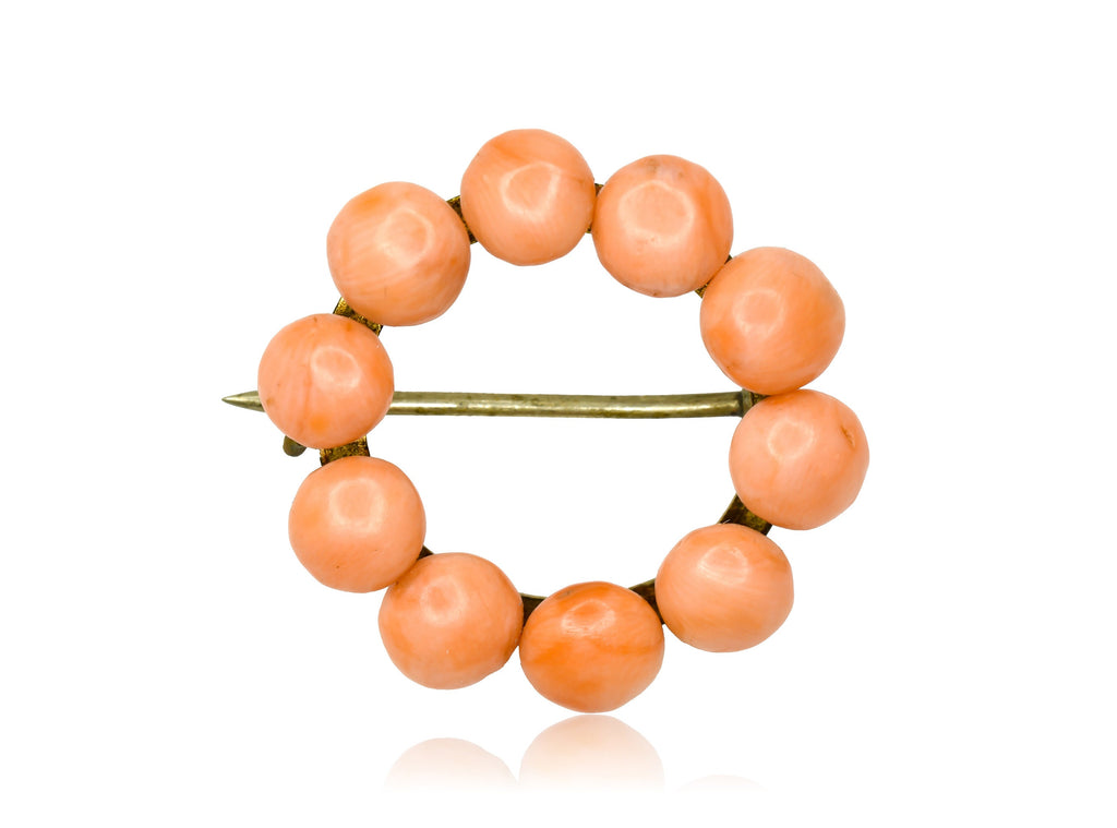 Victorian Coral Brooch