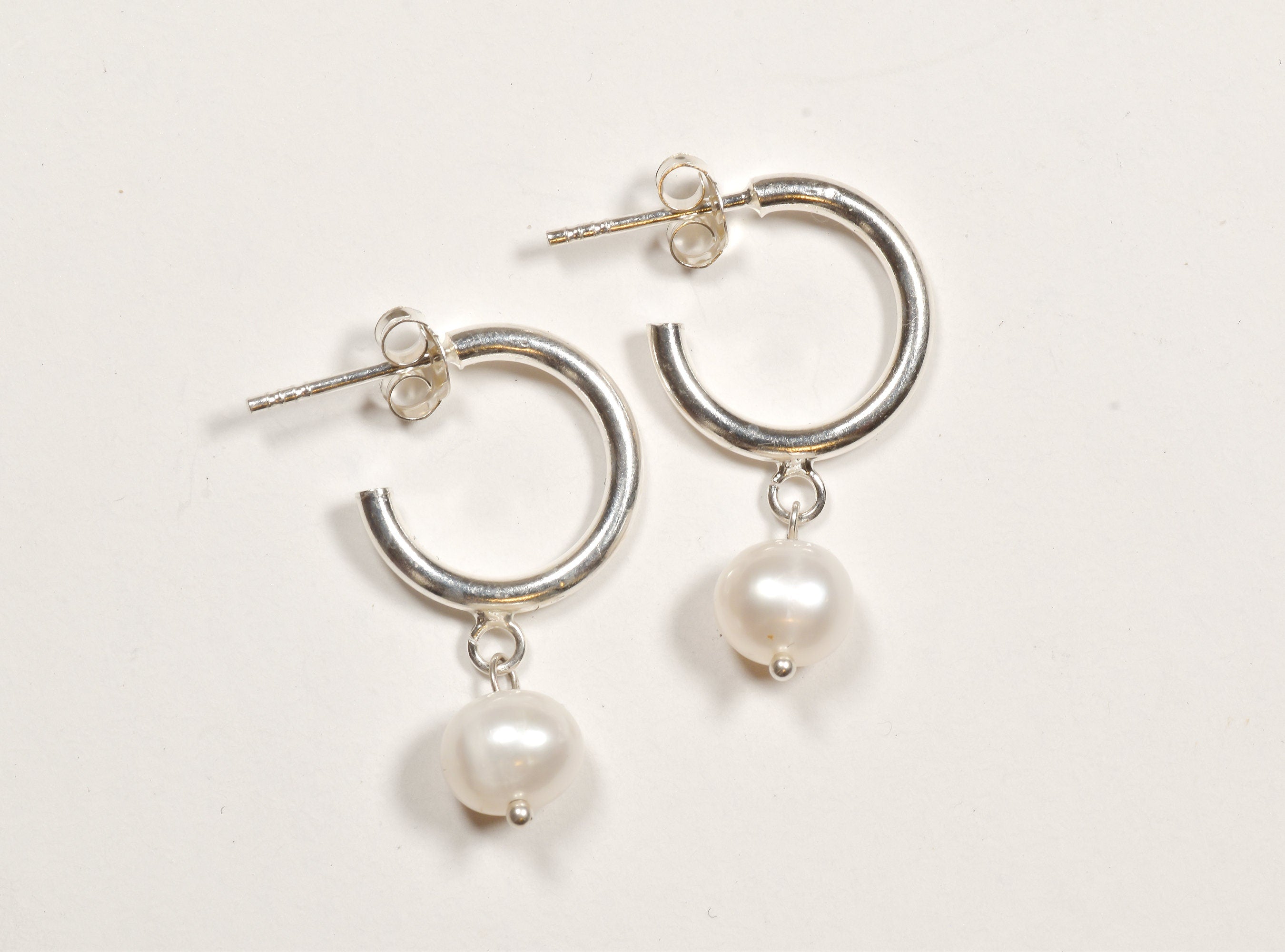 Pearl Hoop Earrings