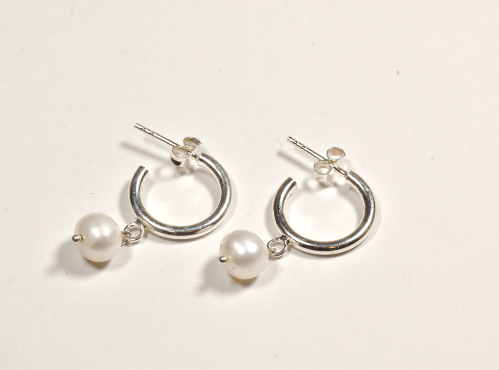 Freshwater Pearl Hoop Earrings