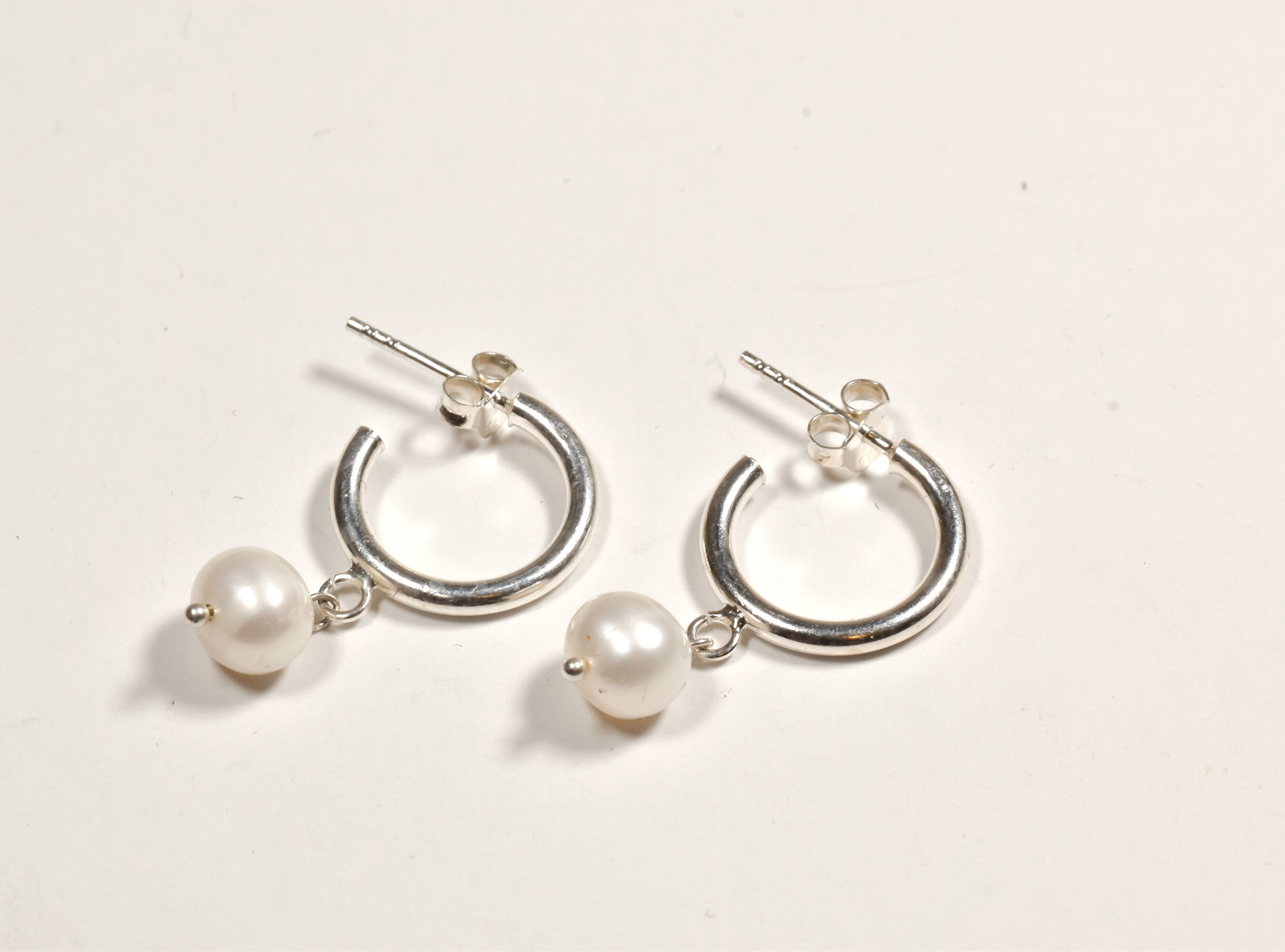 Freshwater Pearl Hoop Earrings