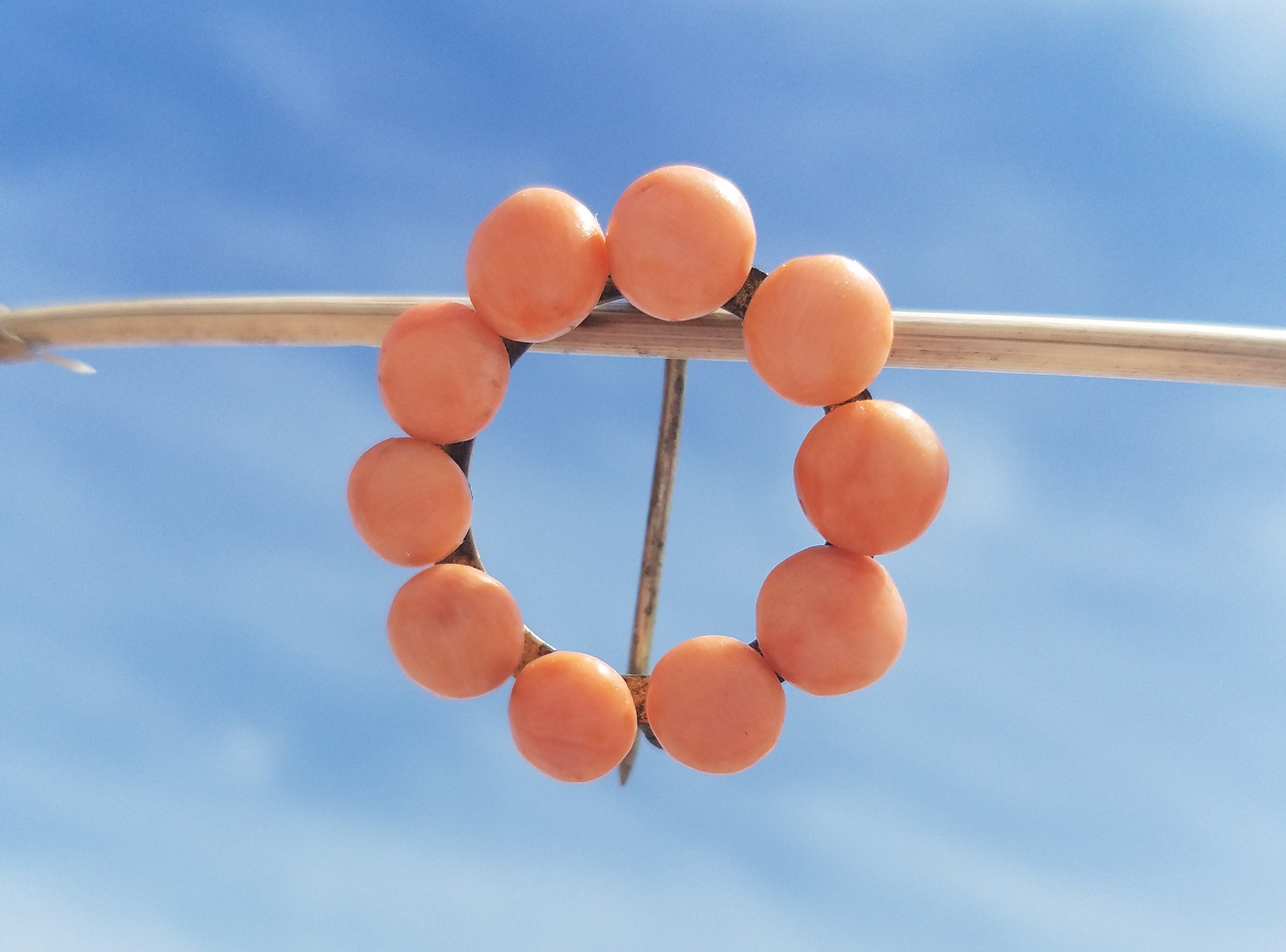 Victorian Coral Brooch
