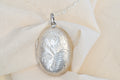 Art Deco Engraved Sterling Silver Locket