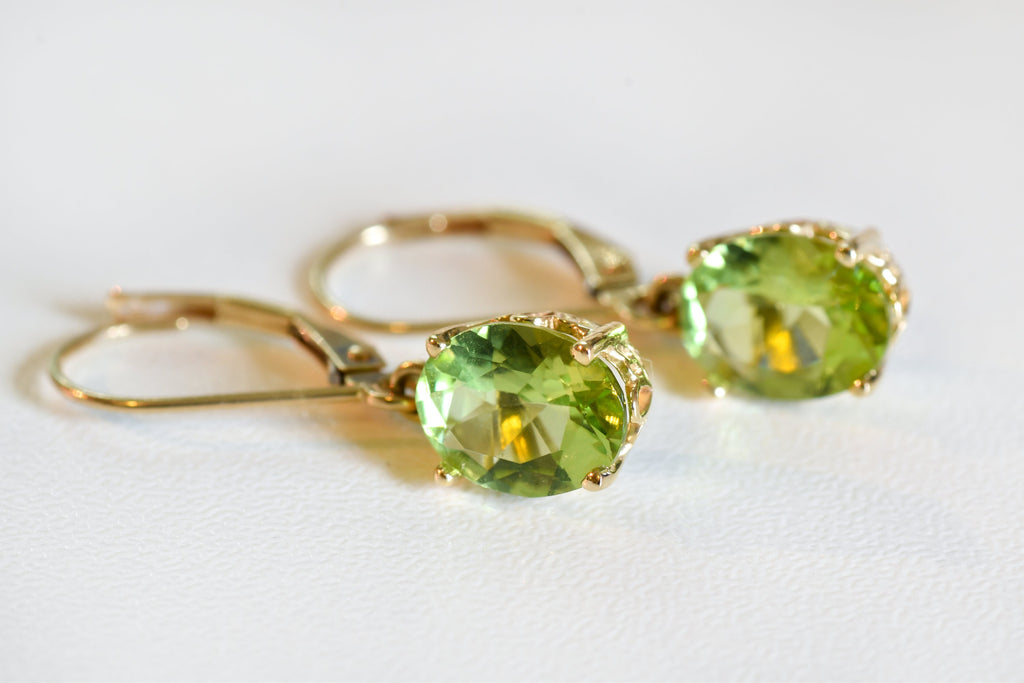 Vintage 14k Peridot Earrings