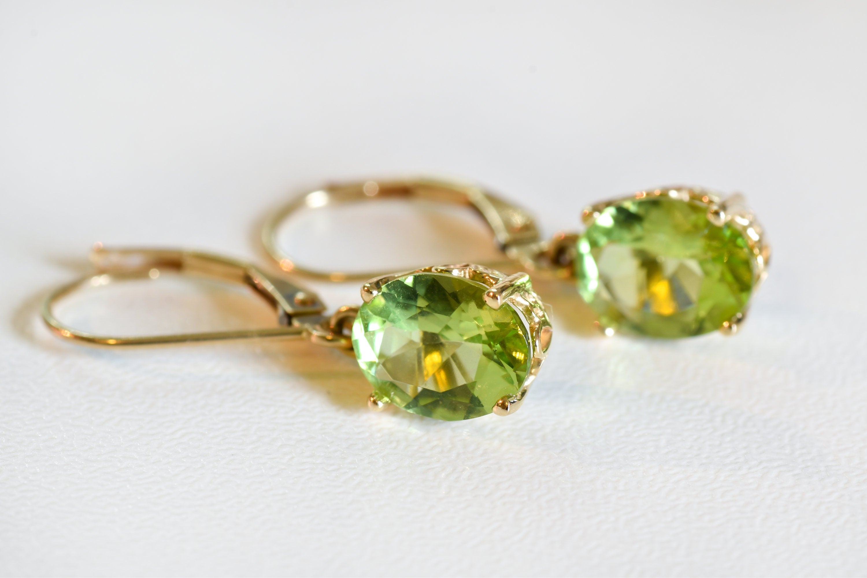 Vintage 14k Peridot Earrings