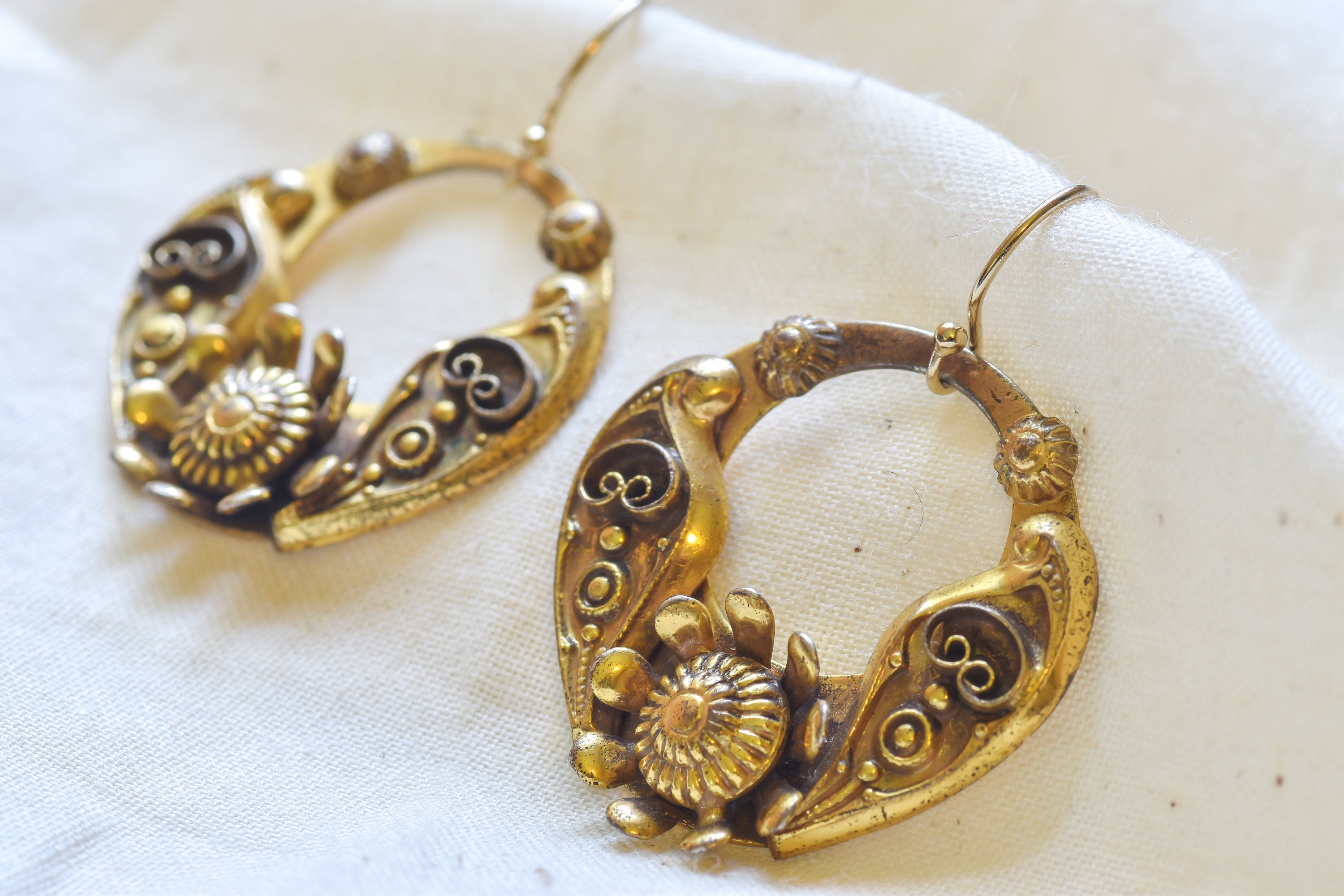 Vintage Circle Hoop Earrings