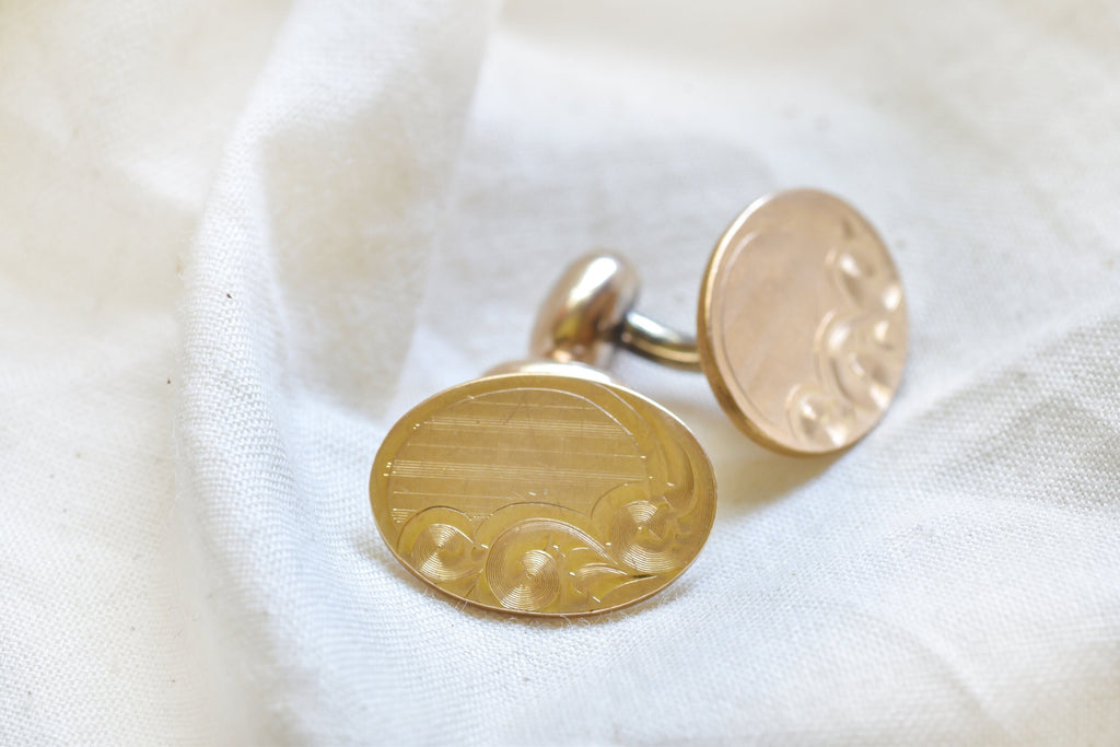 Antique Victorian Oval Cufflinks