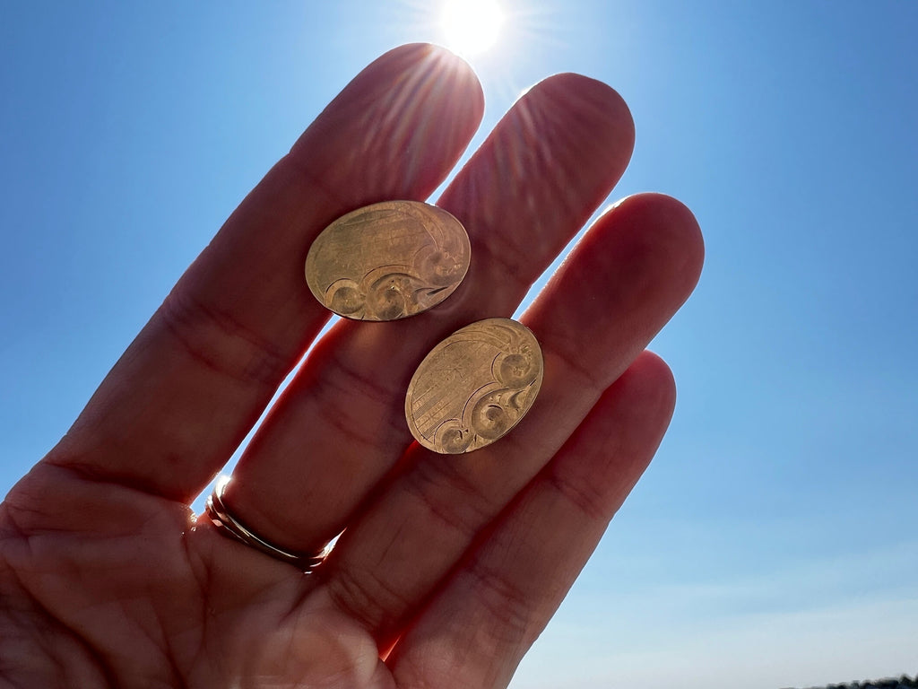 Antique Victorian Oval Cufflinks
