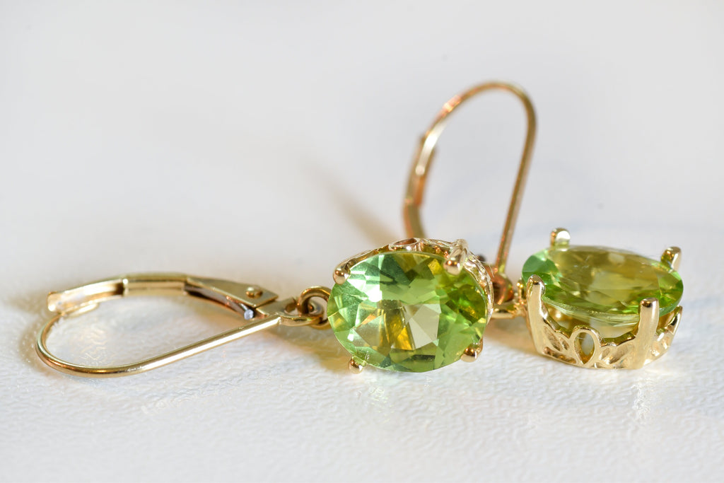 Vintage 14k Peridot Earrings