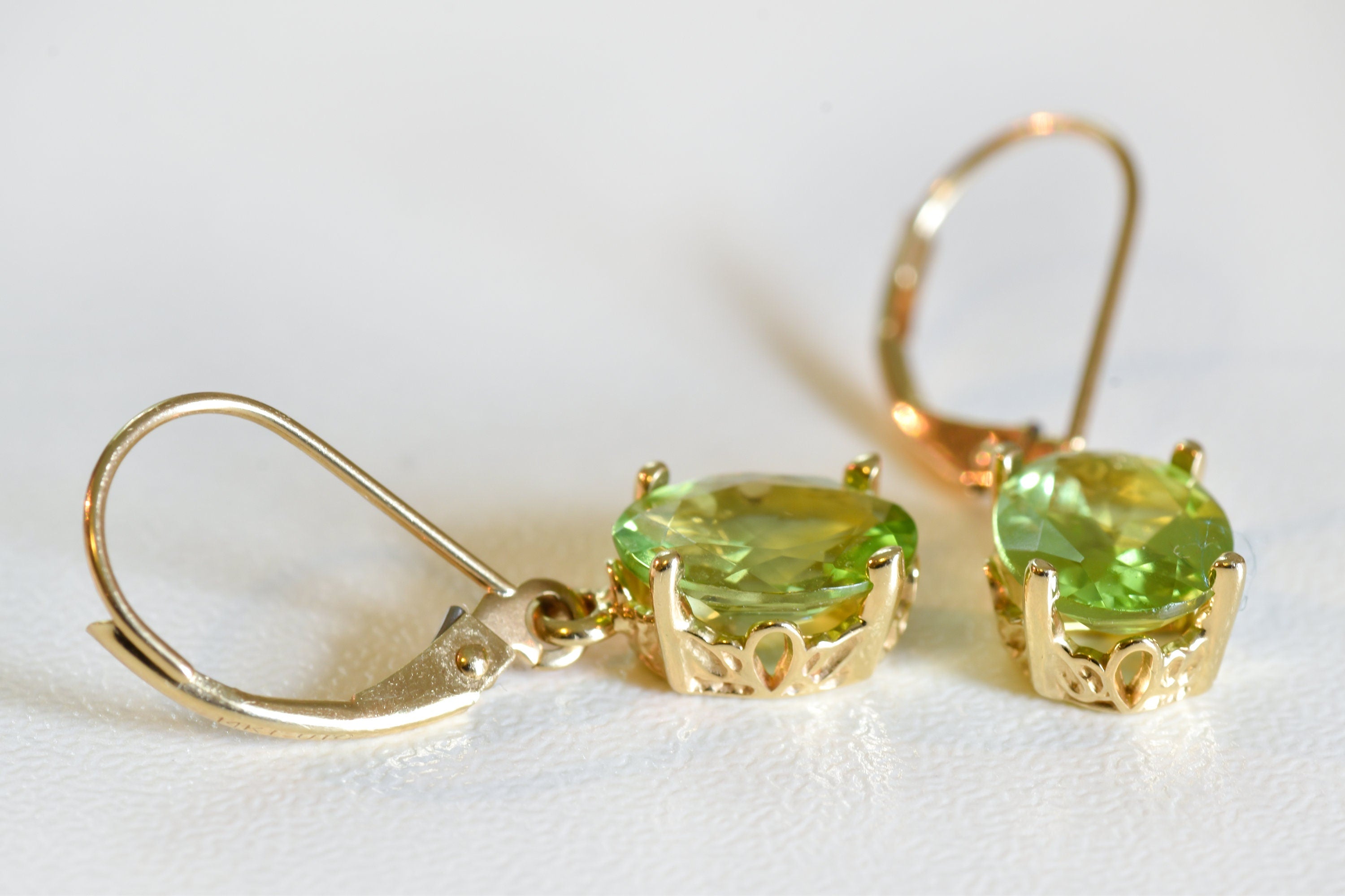 Vintage 14k Peridot Earrings