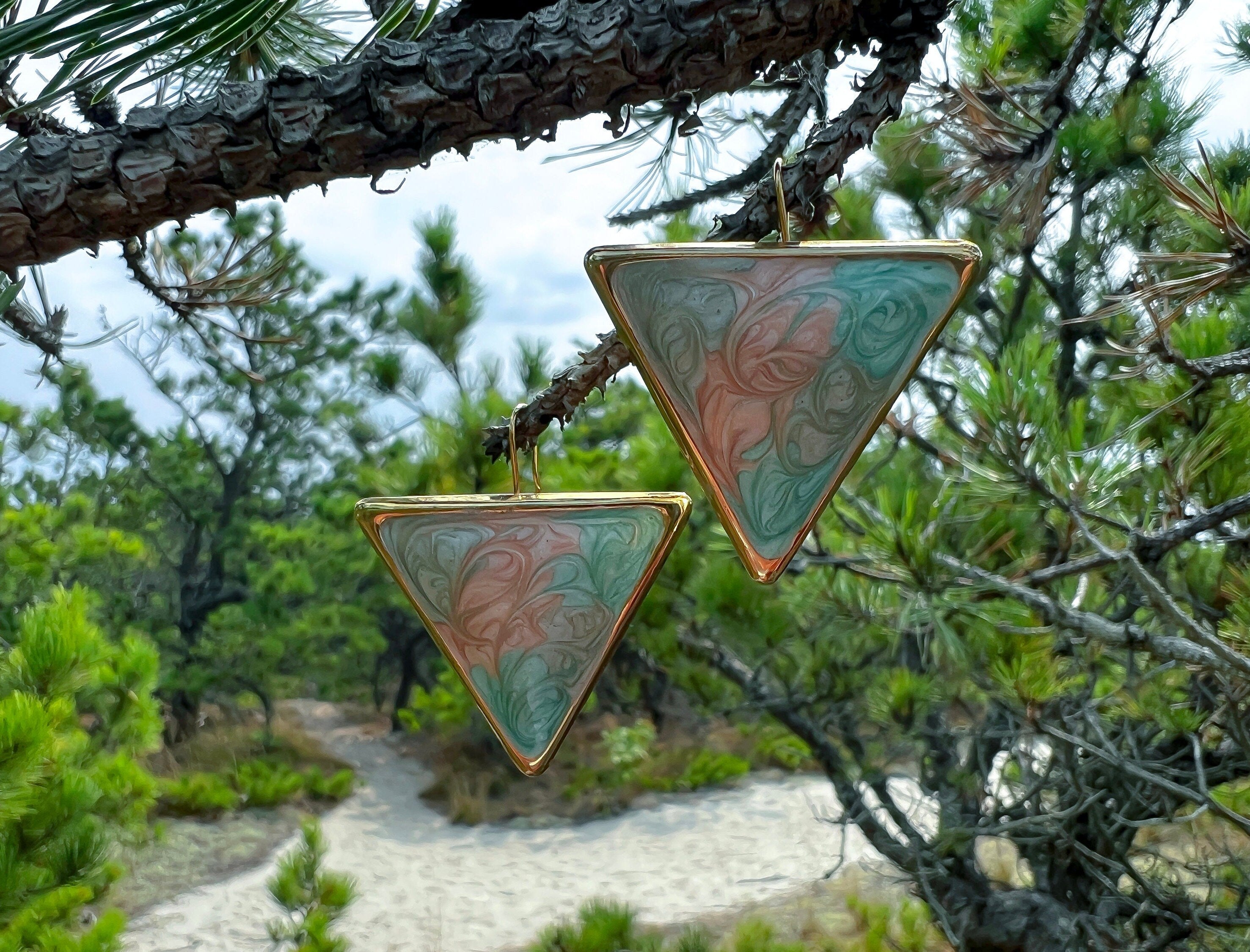 Vintage Triangle Earrings