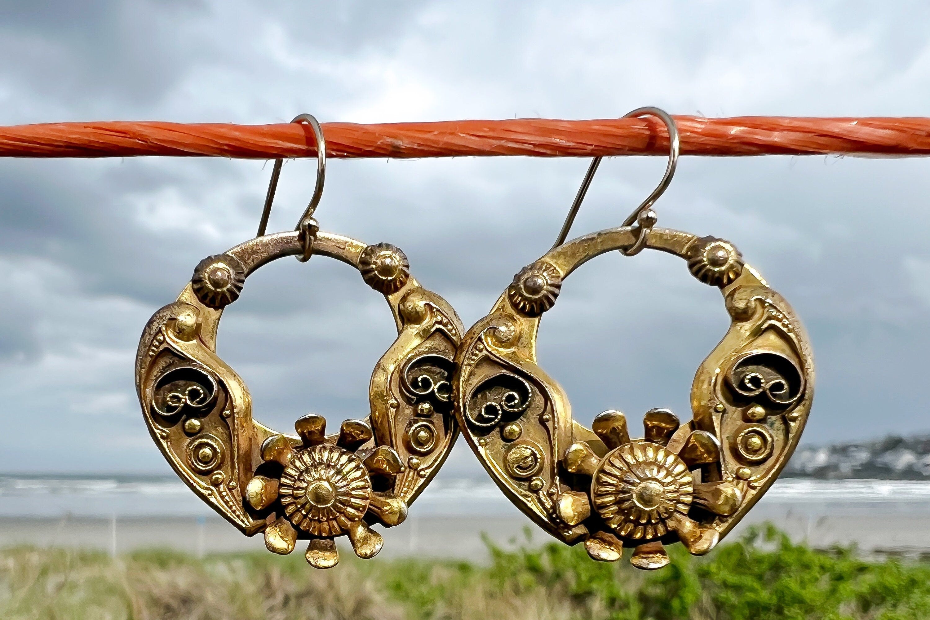 Vintage Circle Hoop Earrings