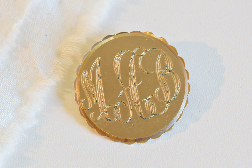 Vintage Monogram Brooch