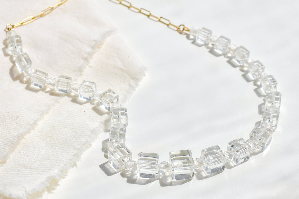 Art Deco Cut Glass Necklace