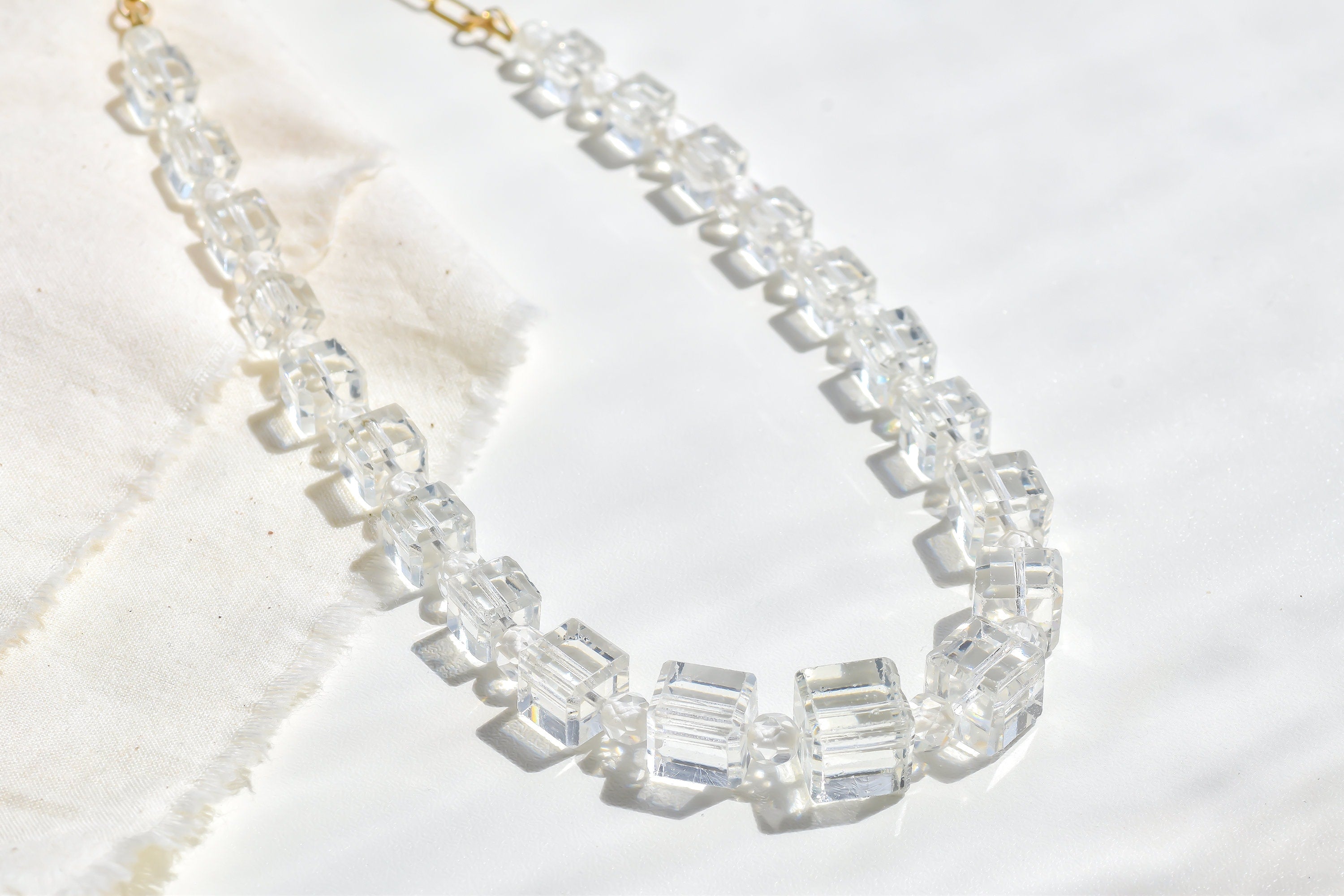 Art Deco Cut Glass Necklace