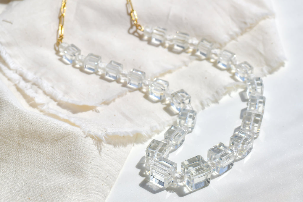 Art Deco Cut Glass Necklace