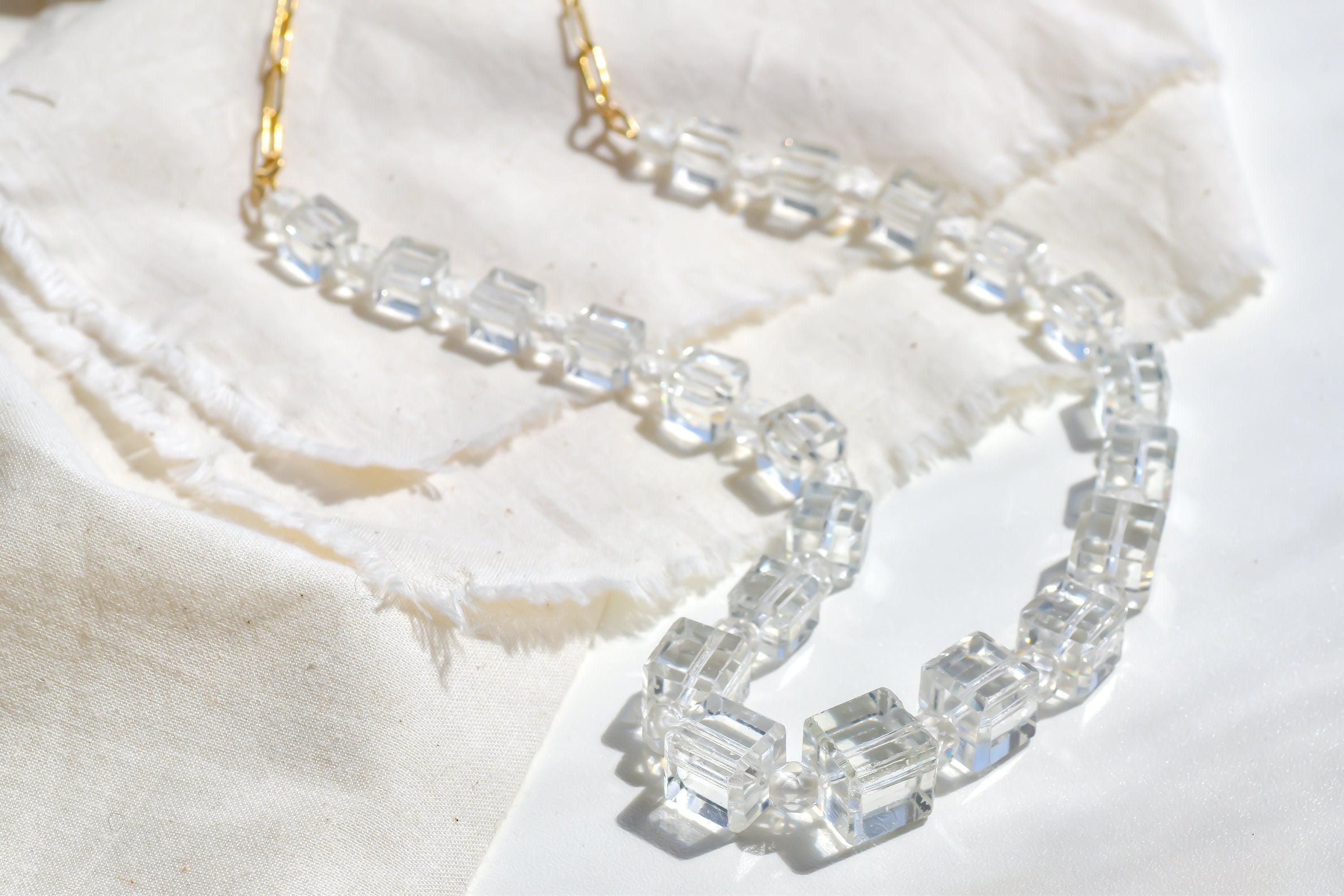 Art Deco Cut Glass Necklace