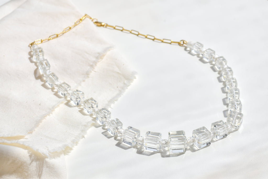 Art Deco Cut Glass Necklace