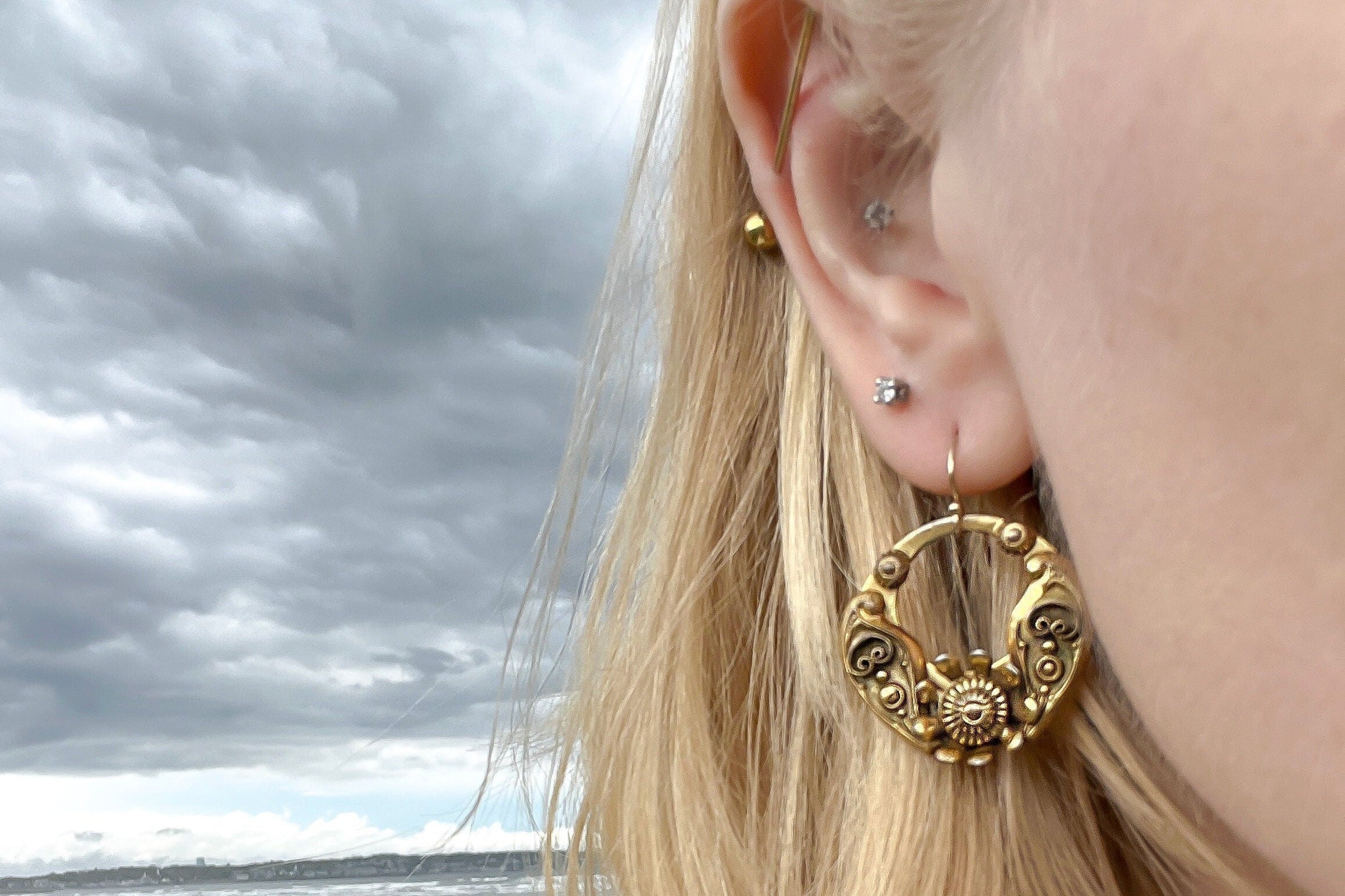 Vintage Circle Hoop Earrings