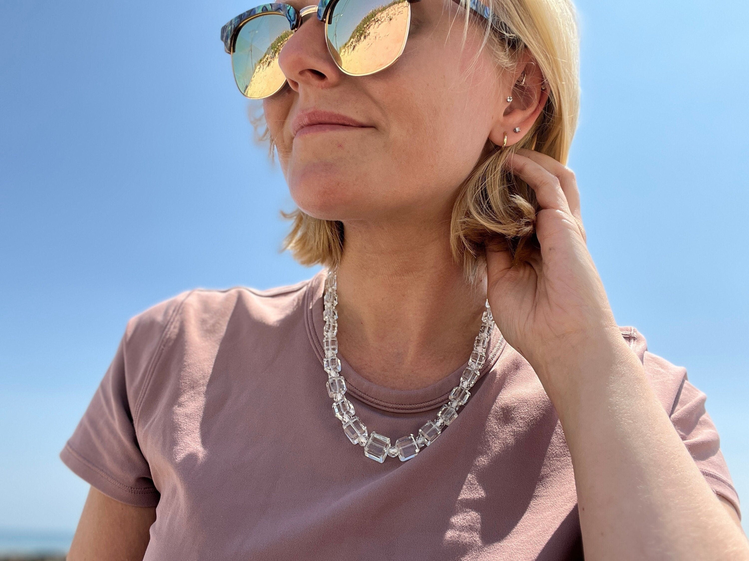 Art Deco Cut Glass Necklace