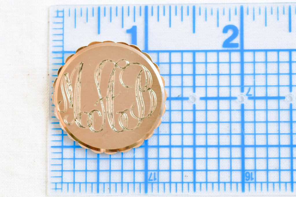 Vintage Monogram Brooch