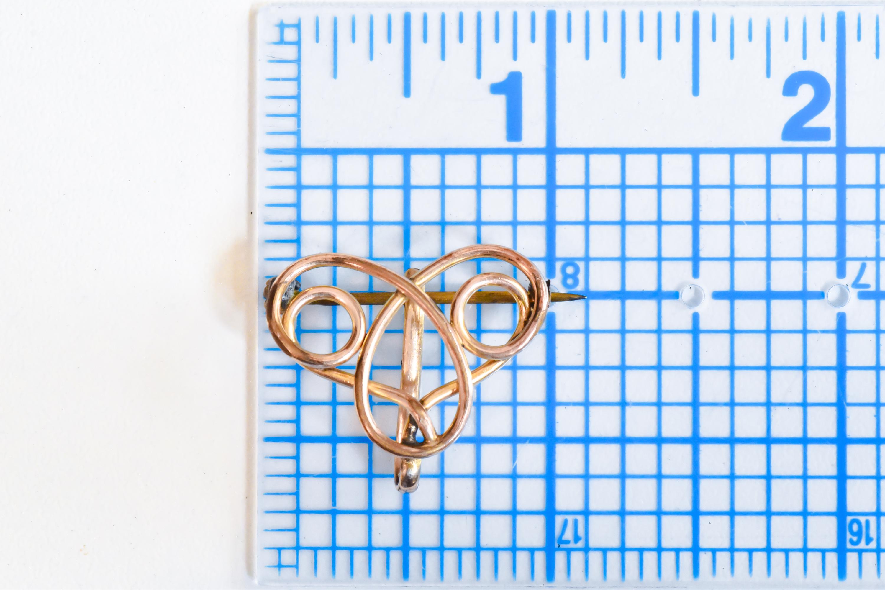 Antique Victorian Infinity Spiral Brooch