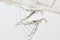 Vintage Sterling Silver Triangle Dangle Earrings