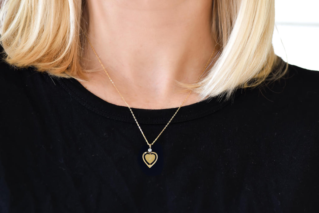 Vintage Gold Fill Heart Pendant Necklace