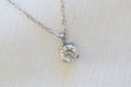 Vintage Solitaire Pendant Necklace