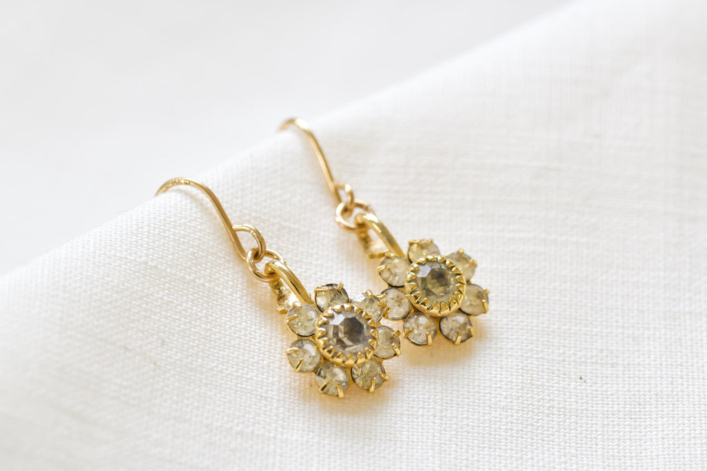 Vintage Flower Drop Earrings