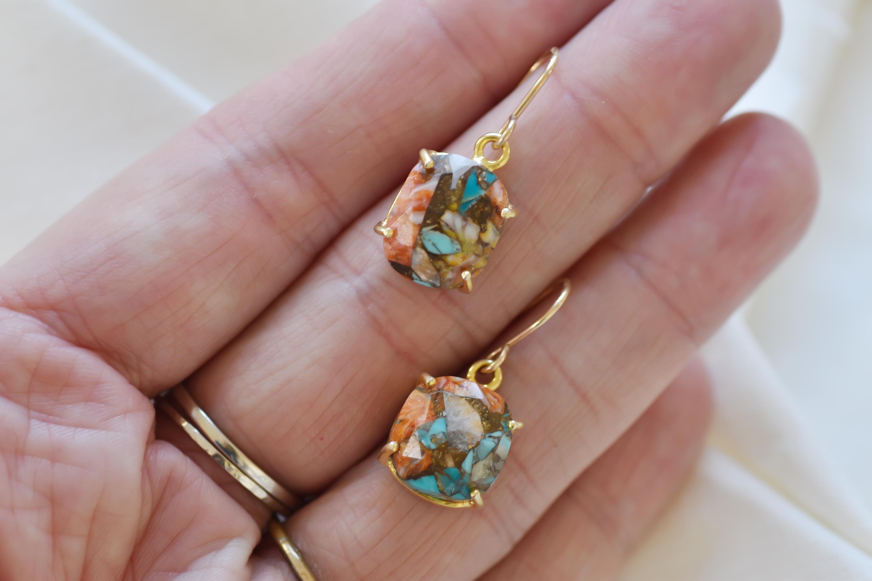 Vermeil Turquoise Earrings