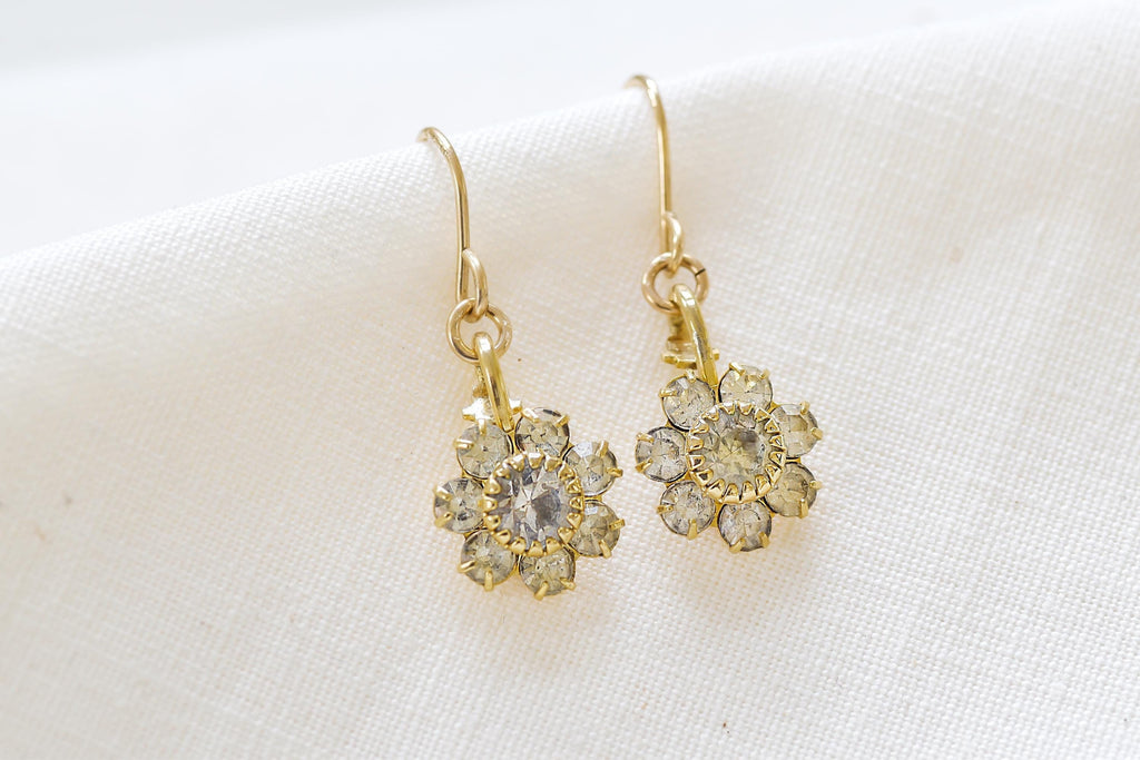 Vintage Flower Drop Earrings