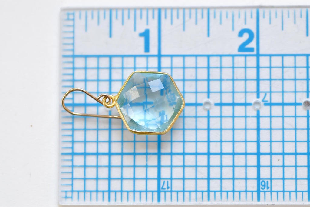 Vermeil Blue Quartz Earrings