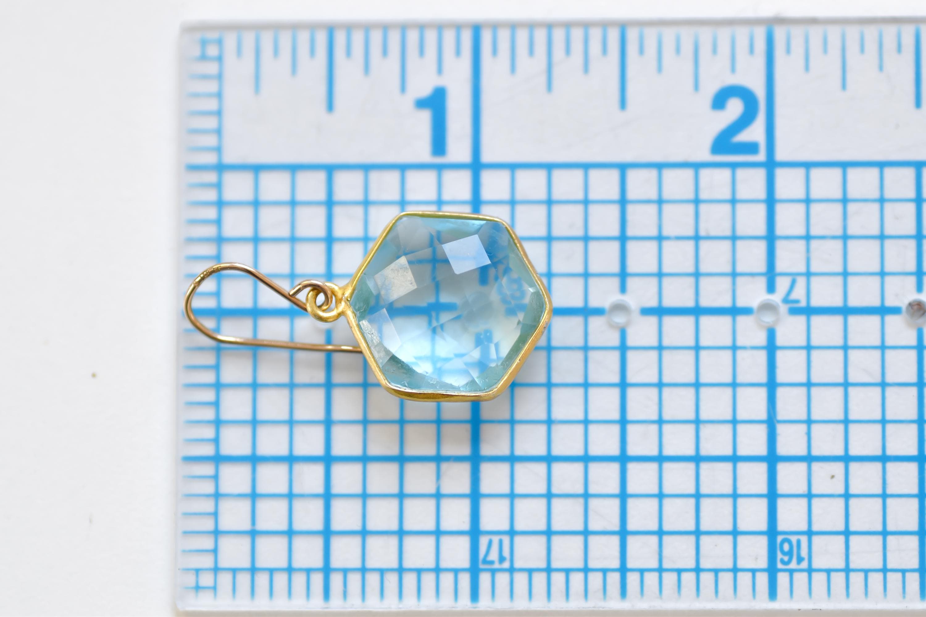 Vermeil Blue Quartz Earrings