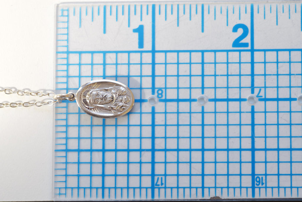 Vintage Sterling Silver Religious Necklace