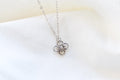 Vintage Sterling Silver Filigree Flower Pendant Necklace