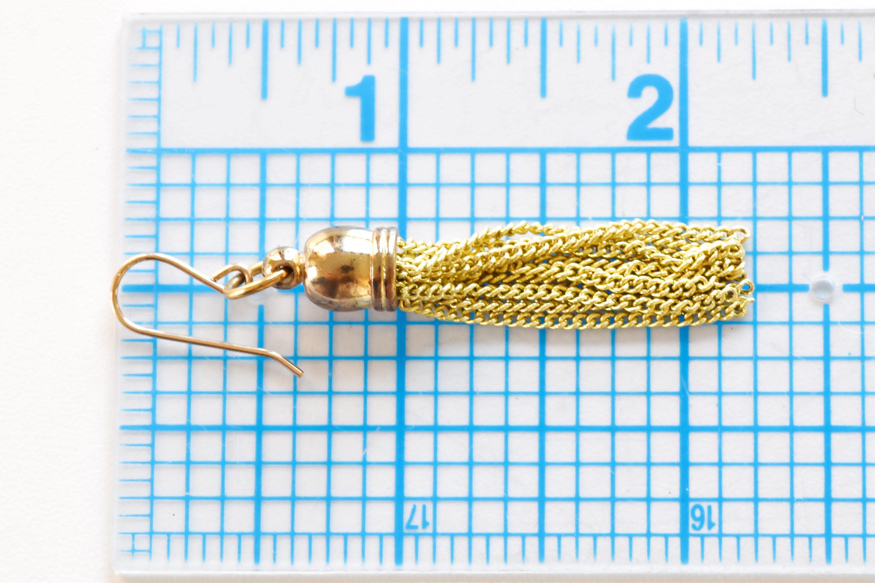 Art Deco Tassel Earrings  Gold Fringe, 1920s Flapper Style