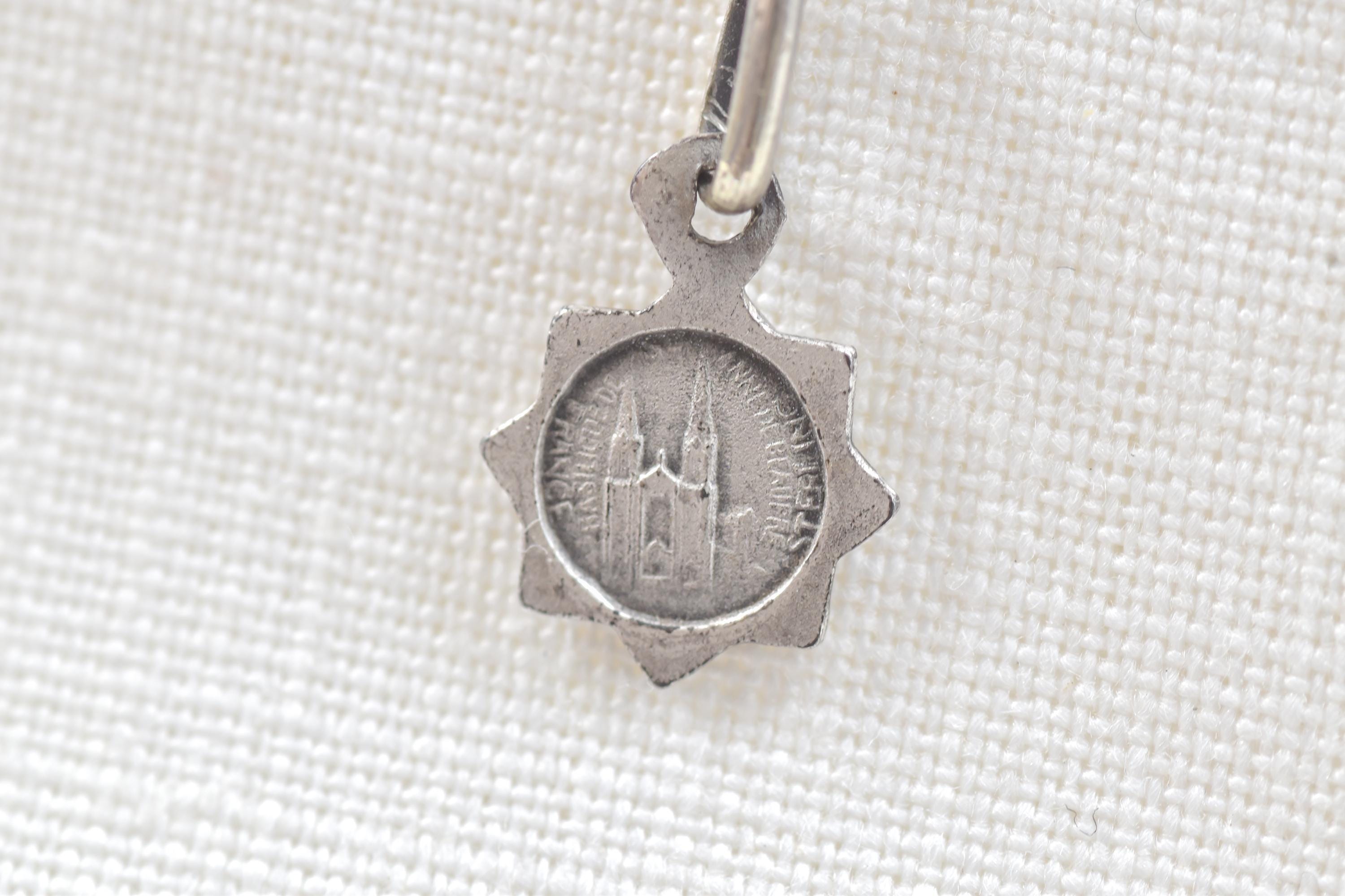 Vintage Sterling Silver Mary and Jesus Necklace