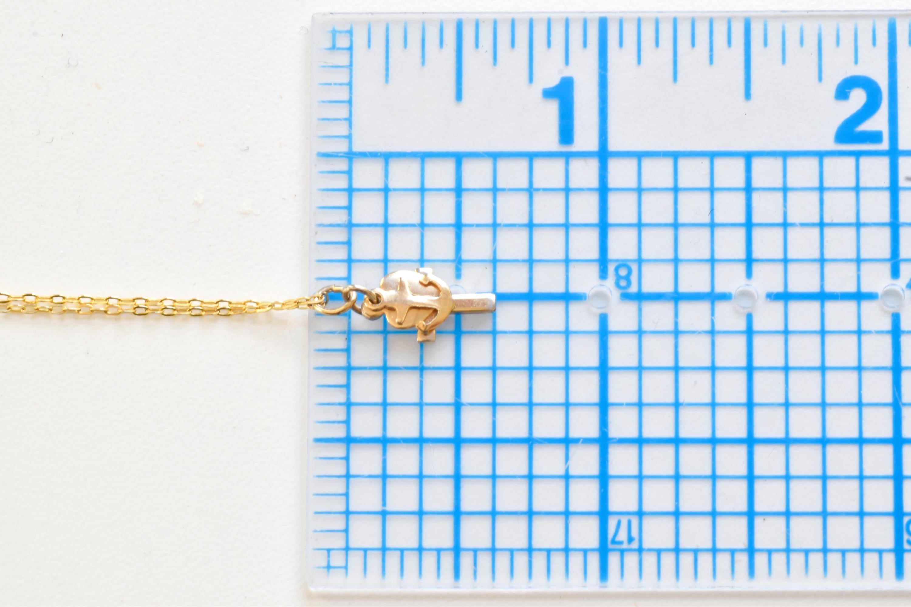 Vintage Cross Necklace: Gold Plated Hope Faith Charity Charms