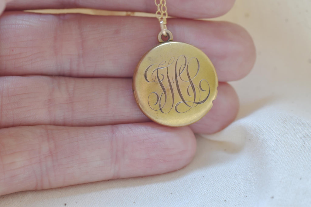 Victorian Initial Locket Necklace