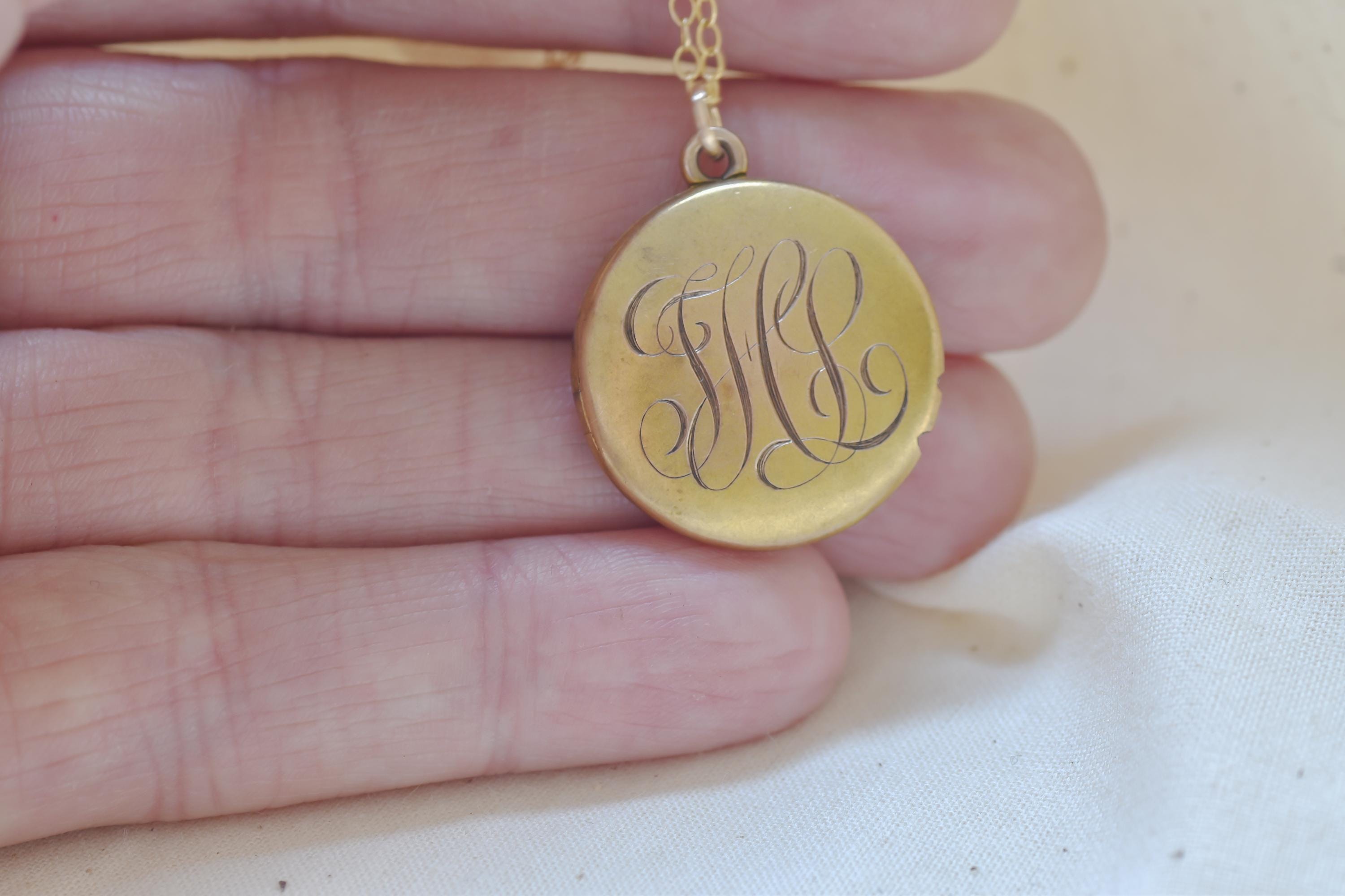 Victorian Initial Locket Necklace