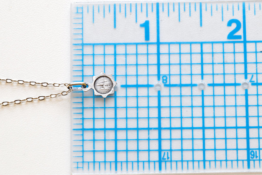 Vintage Sterling Silver Mary and Jesus Necklace