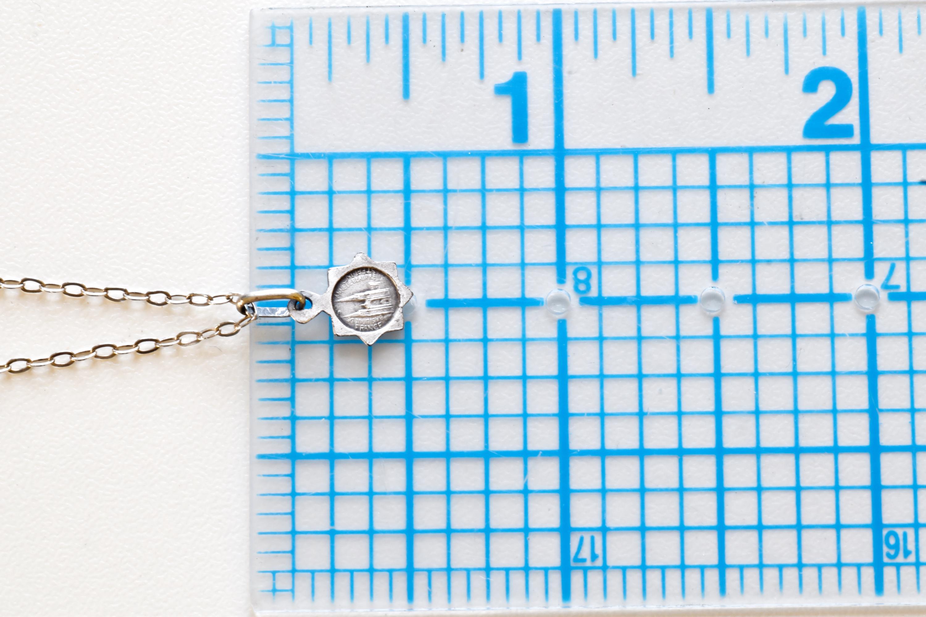 Vintage Sterling Silver Mary and Jesus Necklace