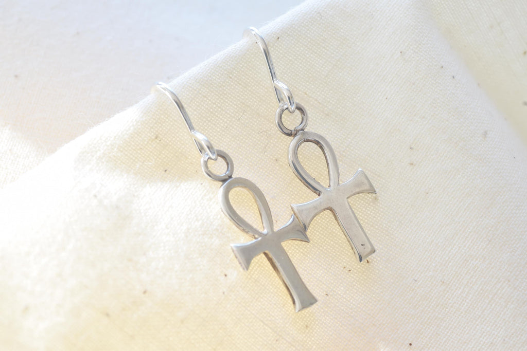 Vintage Sterling Silver Ankh Jewelry Set