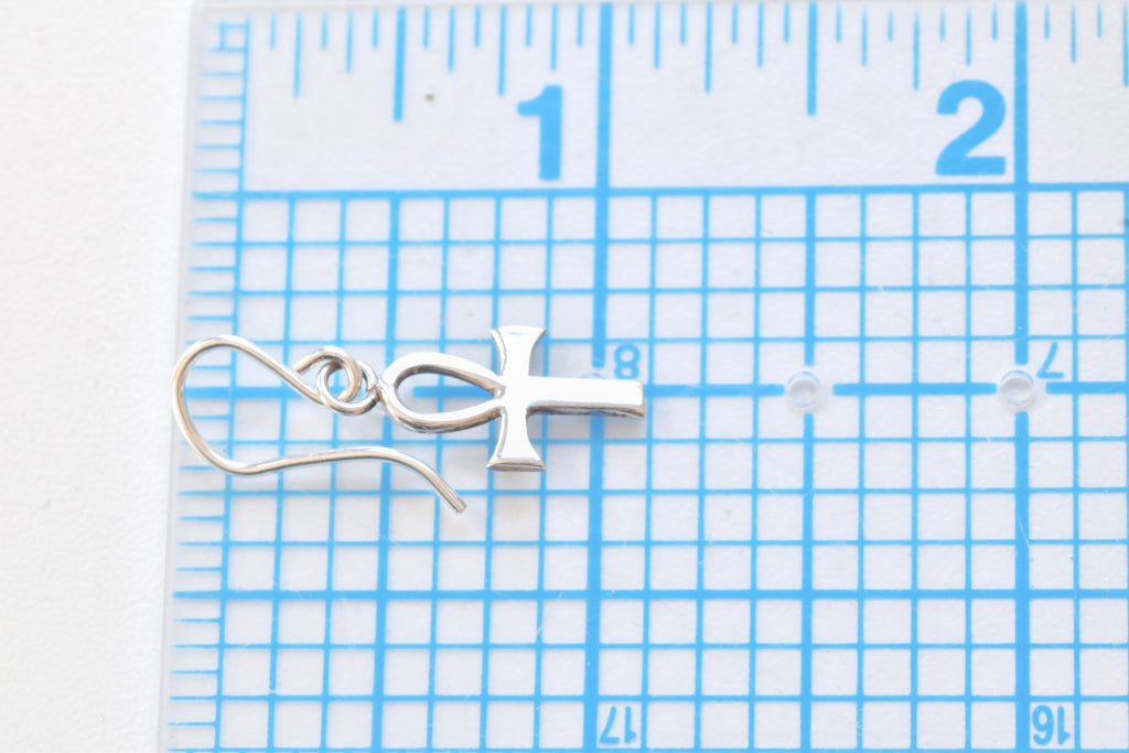 Vintage Sterling Silver Ankh Earrings