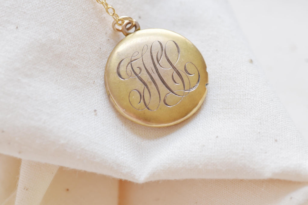 Victorian Initial Locket Necklace