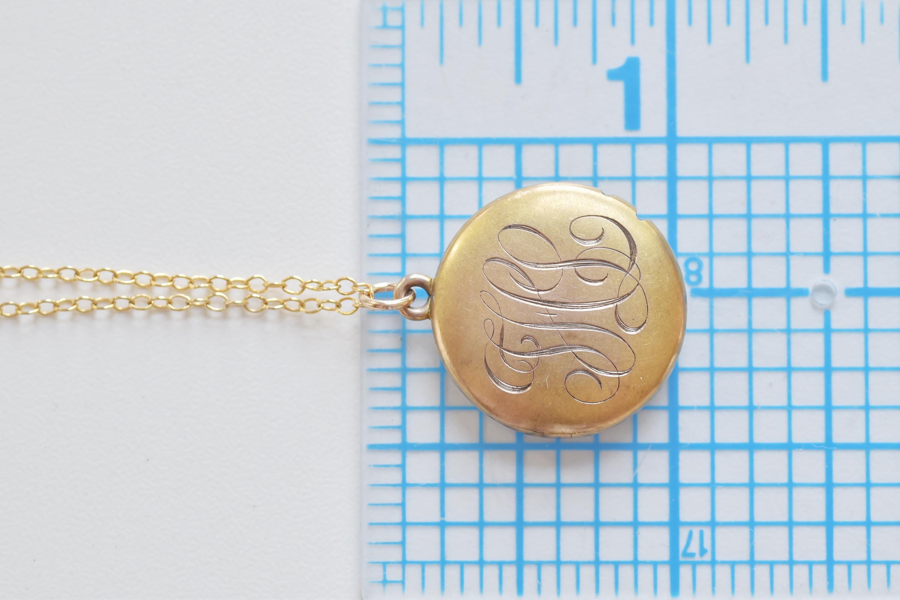Victorian Initial Locket Necklace