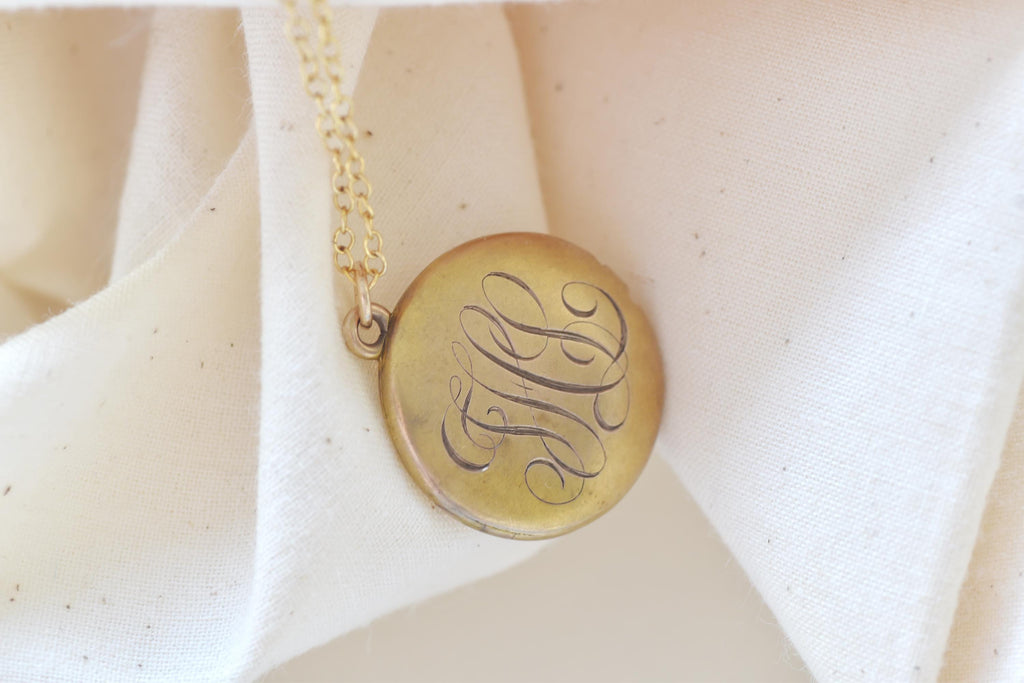 Victorian Initial Locket Necklace