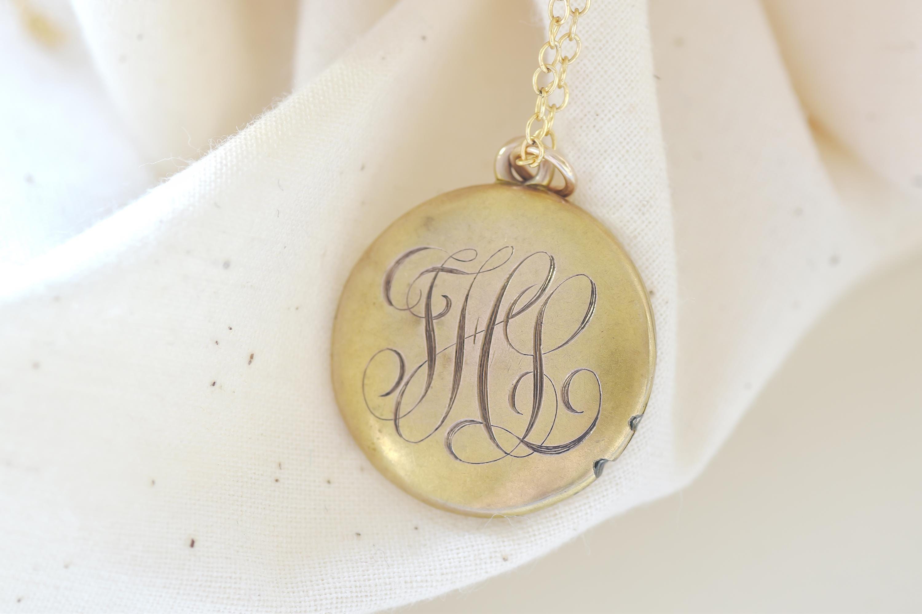 Victorian Initial Locket Necklace