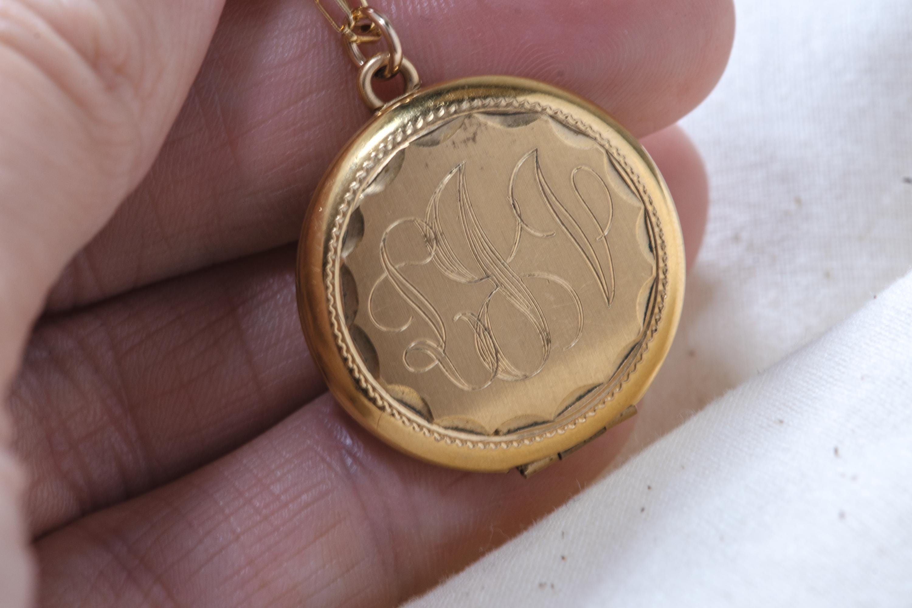 Vintage Monogram Locket