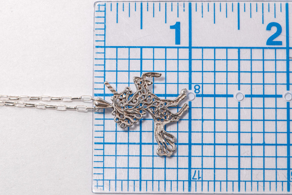 Vintage Sterling Silver Unicorn Necklace
